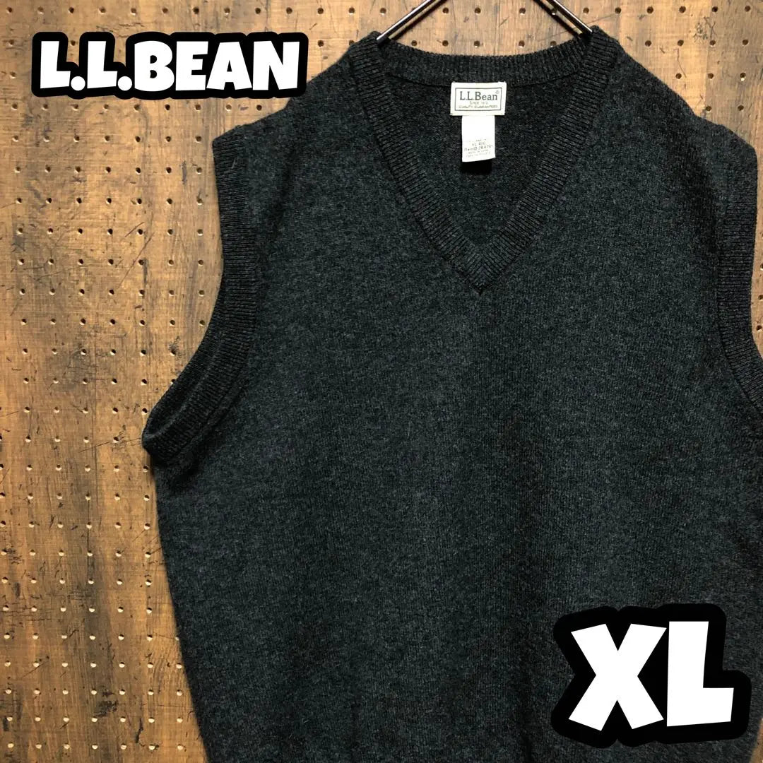 LL Bean Wool Vest Knit Size XL NC230