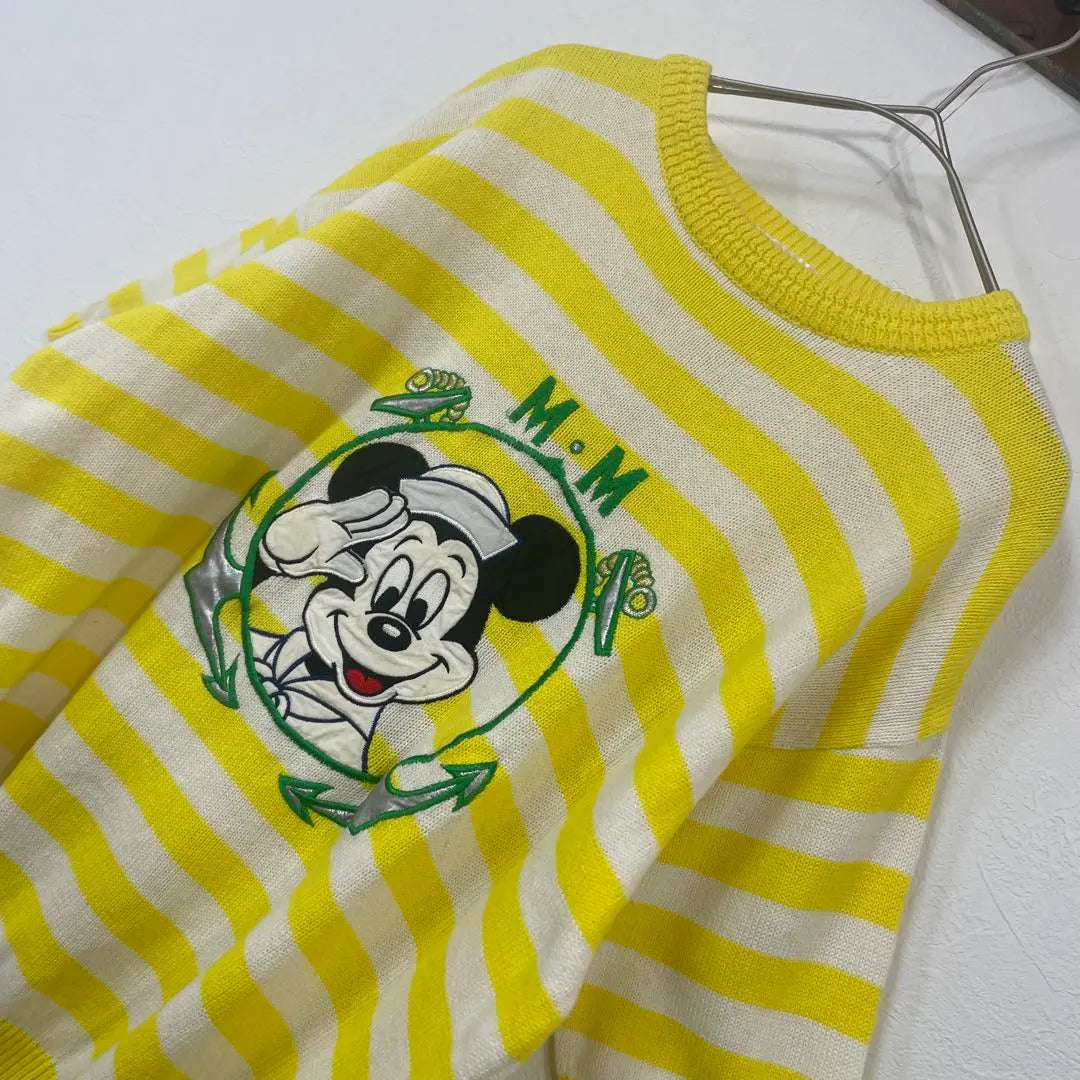 60 rare! Loose size Yoshimura Disney Mickey Knit | 60 希少！　ゆったりサイズ　ヨシムラ　Disney ミッキー ニット