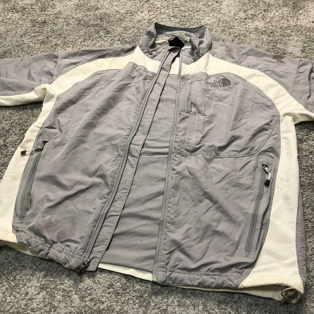 North Face Nylon Jacket Outerwear Jacket Grey White