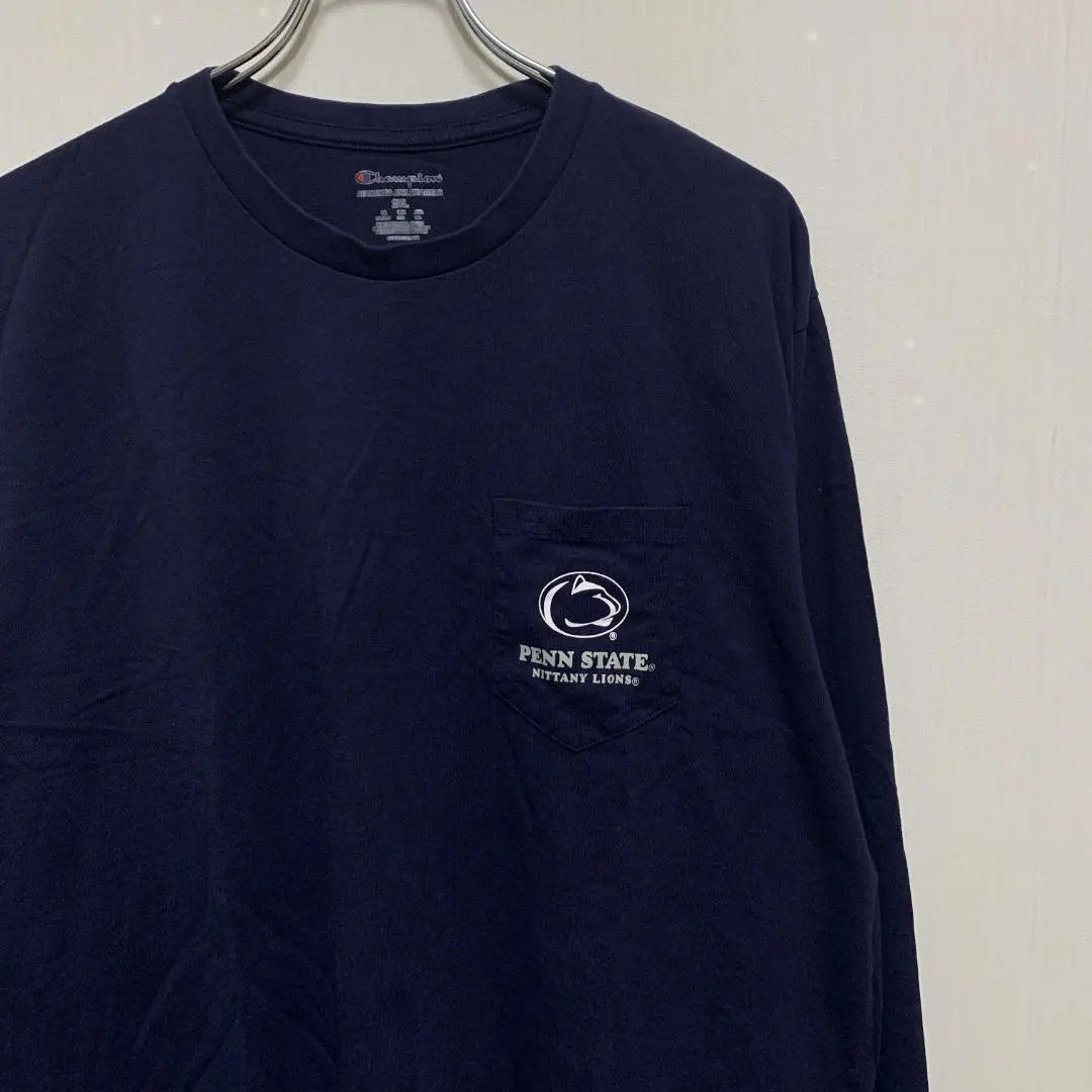 Champion CHAMPION College Logo Ron T Long Sleeve Pocket 2XL | チャンピオン　champion カレッジロゴ　ロンT 長袖　胸ポケット　2XL