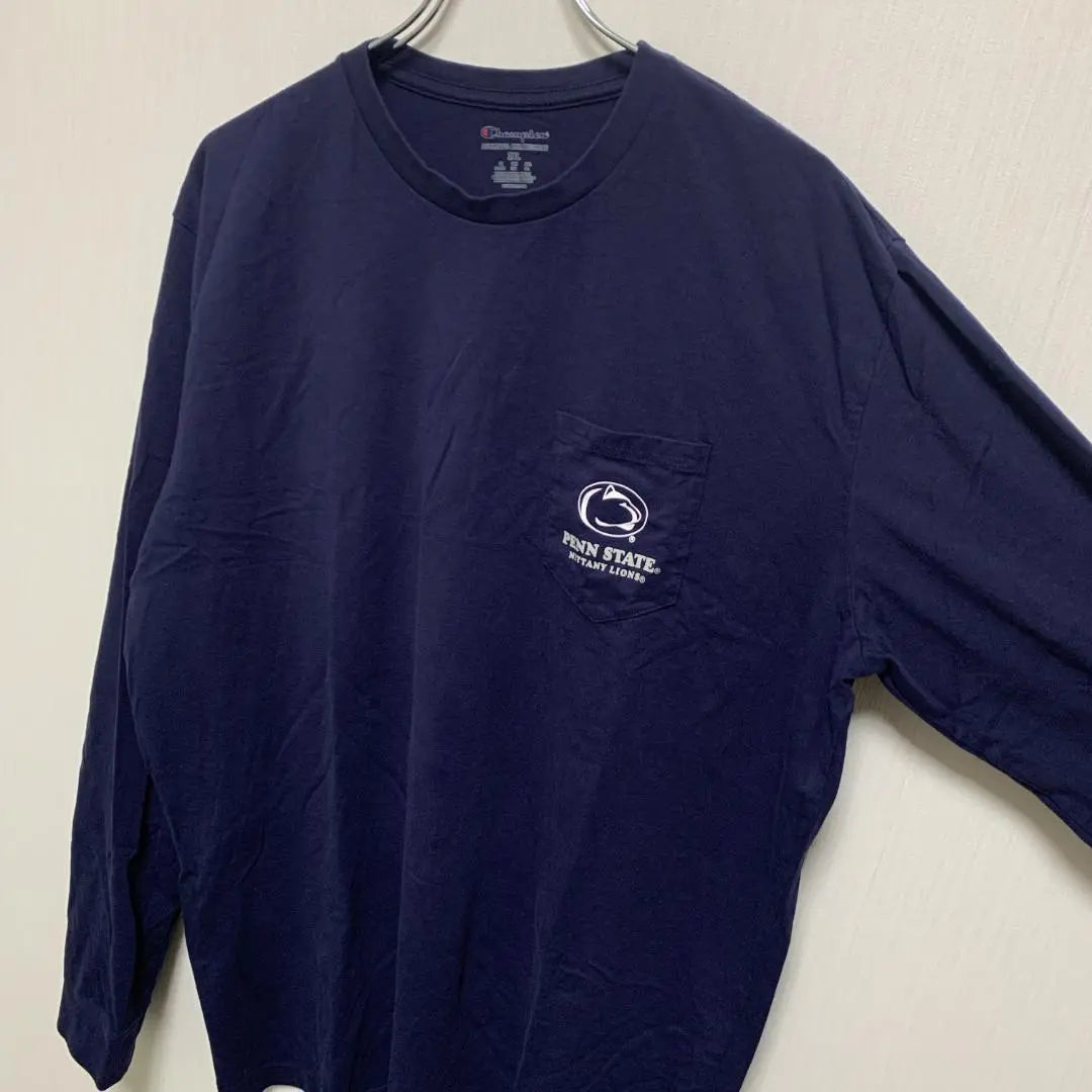 Champion CHAMPION College Logo Ron T Long Sleeve Pocket 2XL | チャンピオン　champion カレッジロゴ　ロンT 長袖　胸ポケット　2XL