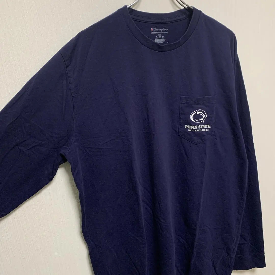 Champion CHAMPION College Logo Ron T Bolsillo de manga larga 2XL | チャンピオン campeón カレッジロゴ ロンT 長袖 胸ポケット 2XL