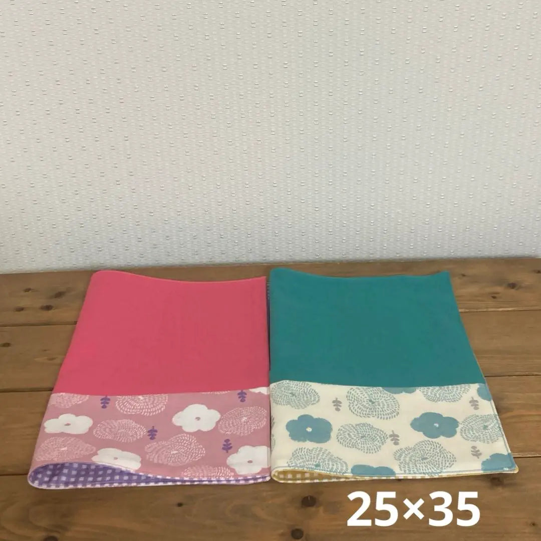 Mantel individual con estampado de flores, 25 x 35, juego de 2 piezas ② | ランチョンマット 花柄 25×35 2枚セット②