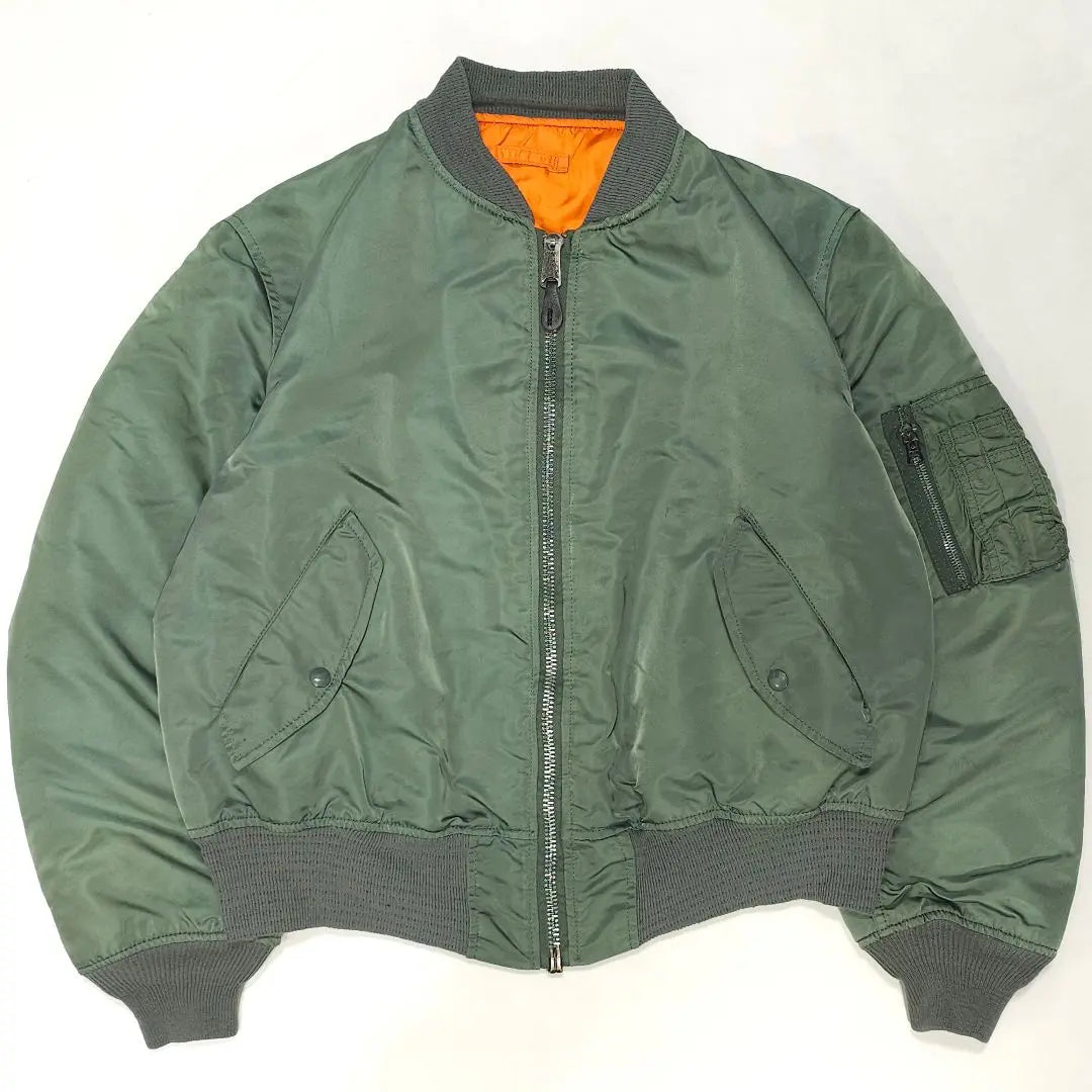 USA made Alpha MA-1 flight jacket green vintage military | USA製 アルファ MA-1 フライトジャケット 緑 ヴィンテージ ミリタリー