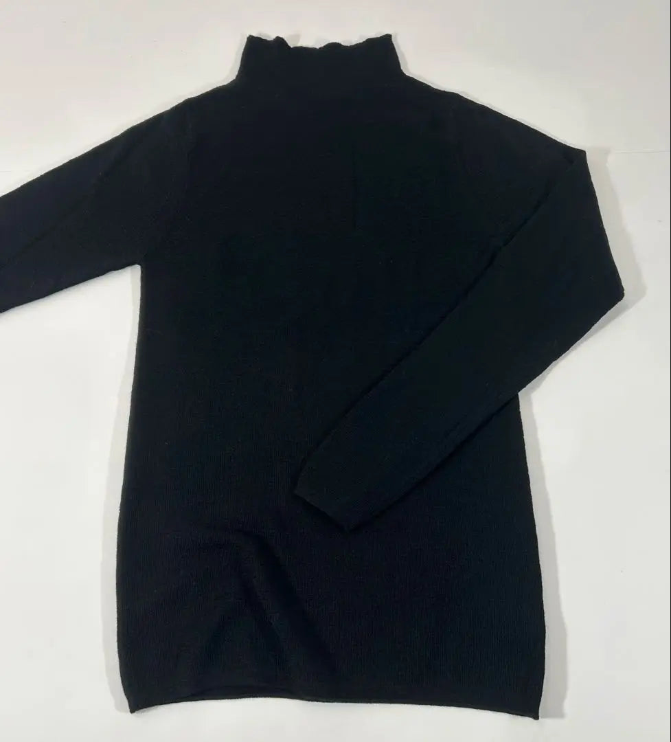 Margaret Howell Wool Turtleneck Knit Sweater Black