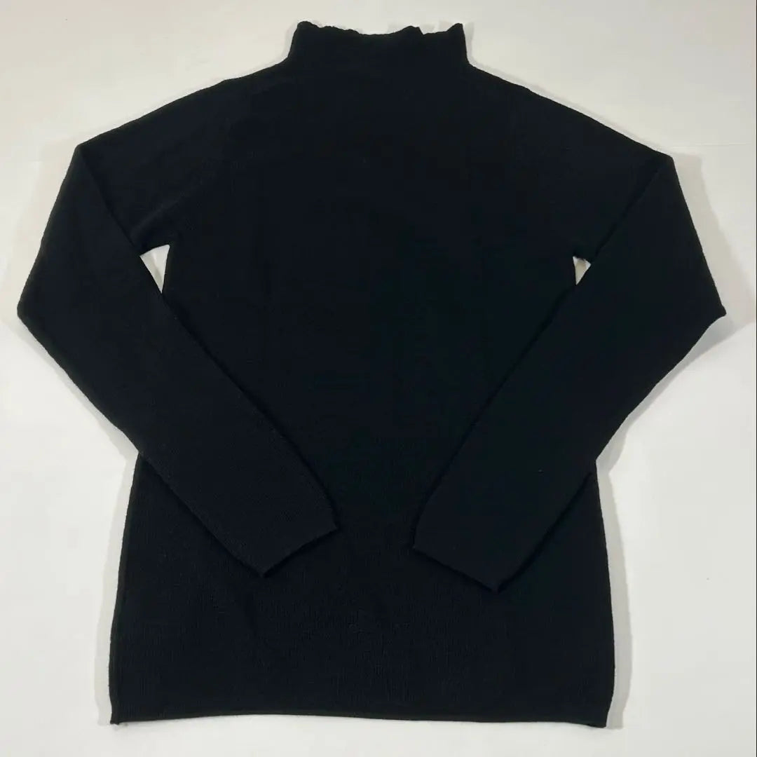 Margaret Howell Wool Turtleneck Knit Sweater Black