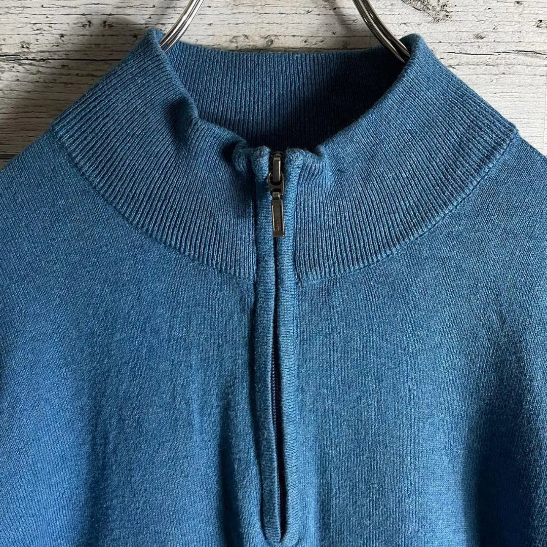 LL Bean Cotton Half Zip Knit Pullover y2k Men's XL