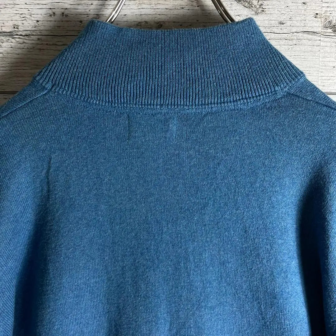 LL Bean Cotton Half Zip Knit Pullover y2k Men's XL