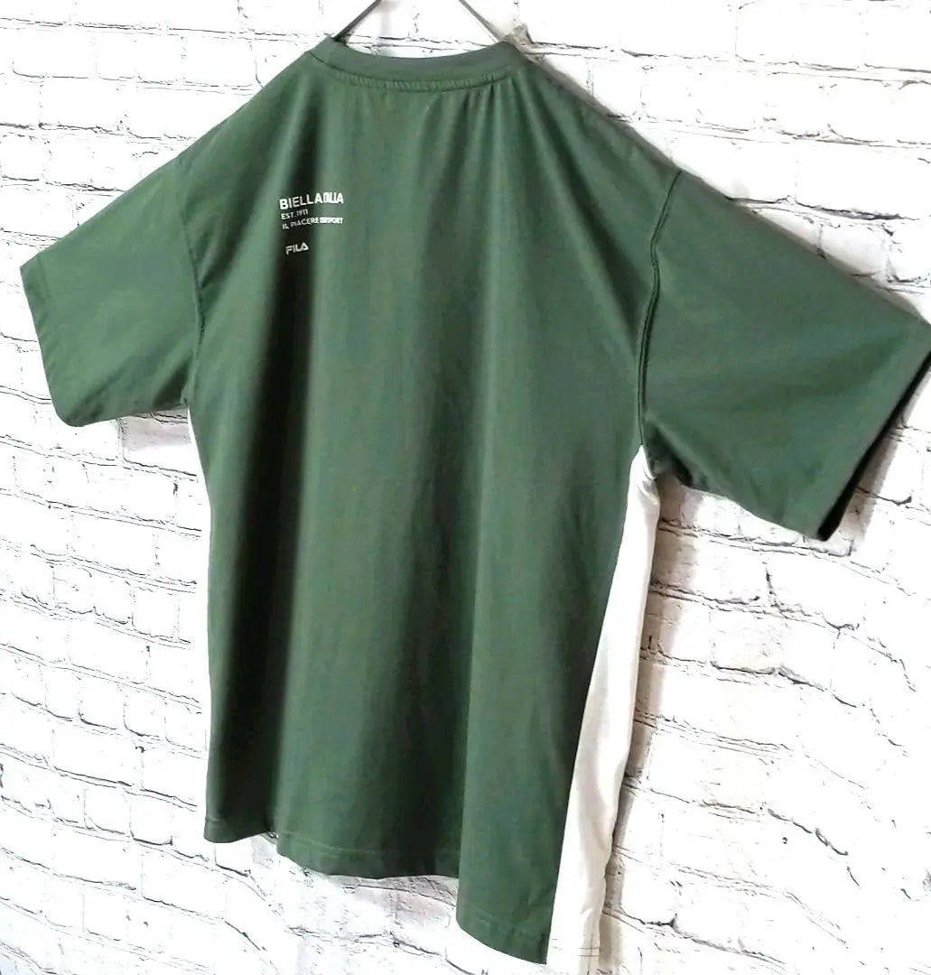 ★One-of-a-kind item★ FILA BIELLA ITALIA Fila T-shirt Green F