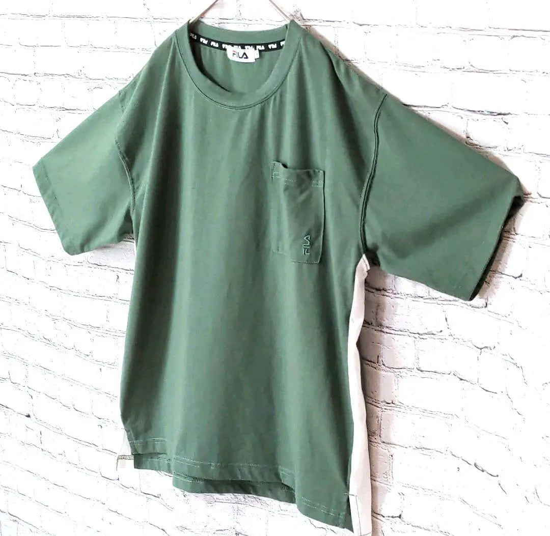 ★One-of-a-kind item★ FILA BIELLA ITALIA Fila T-shirt Green F