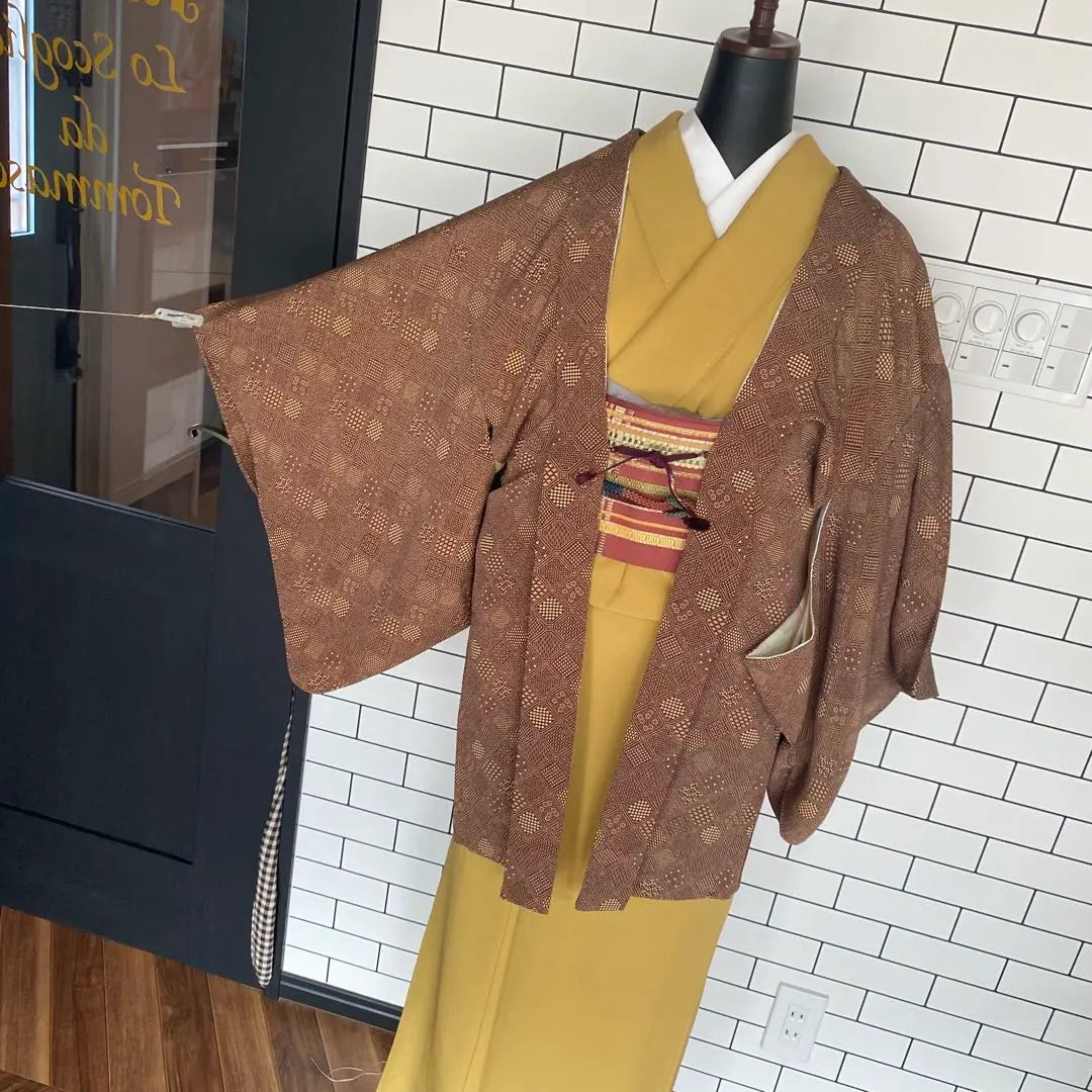 Long haori in a beautiful condition ✨ A stylish haori with a shuke pattern and Edo komon pattern, length 75