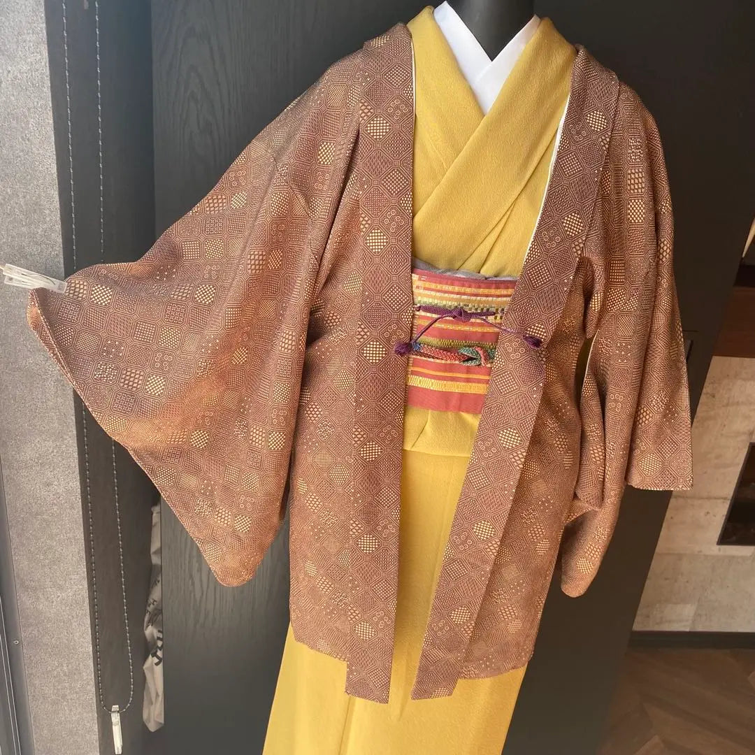 Long haori in a beautiful condition ✨ A stylish haori with a shuke pattern and Edo komon pattern, length 75