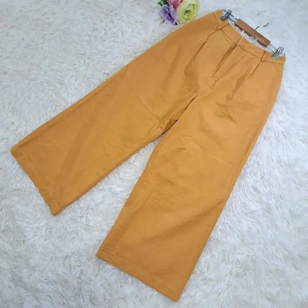 UNGRID Culotte largo algodón amarillo mostaza 100% Otoño S