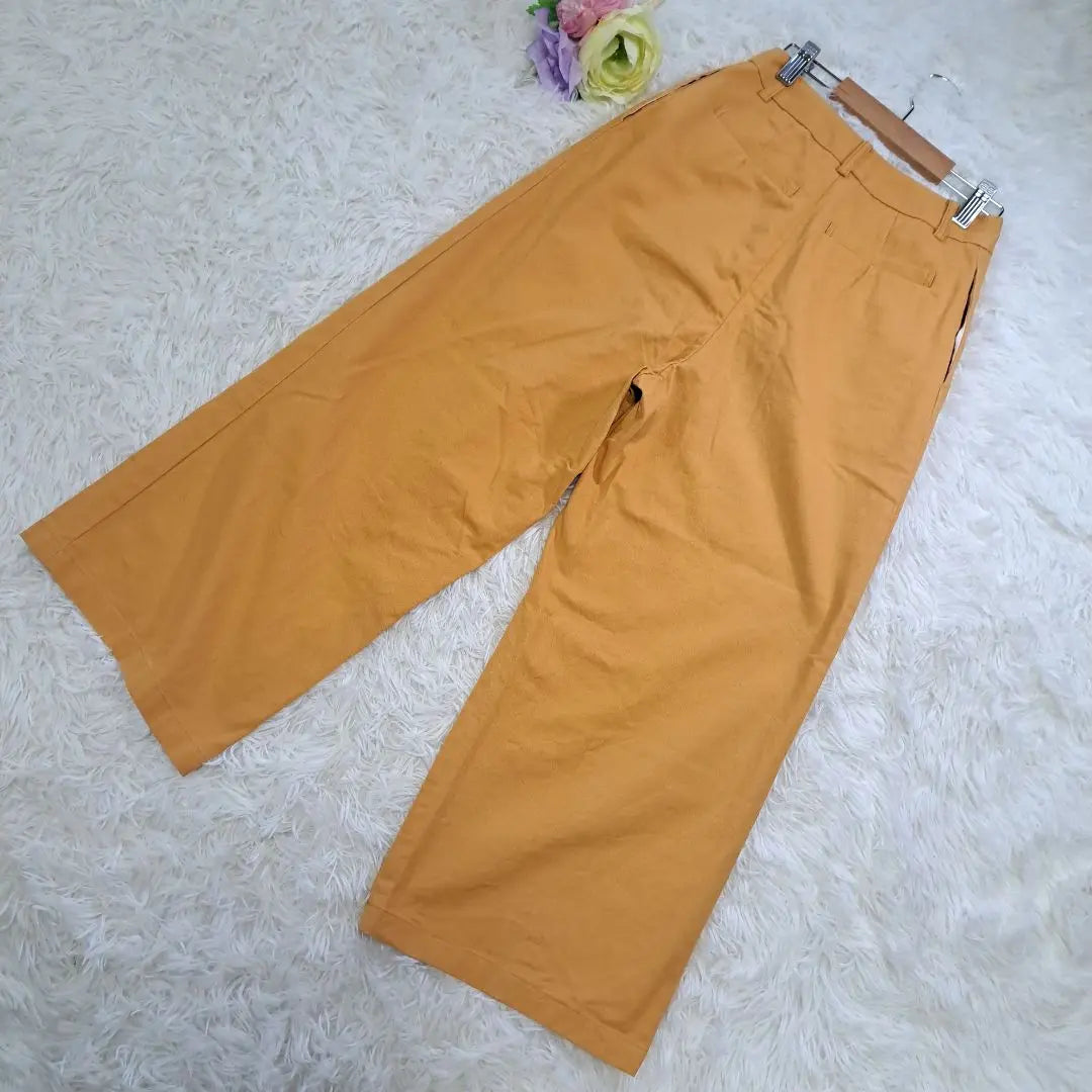 UNGRID Culotte largo algodón amarillo mostaza 100% Otoño S