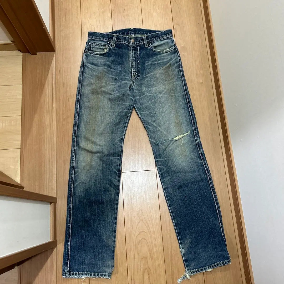 Cinturón vaquero Levi's 505 w34 l33 rojo con trabillas