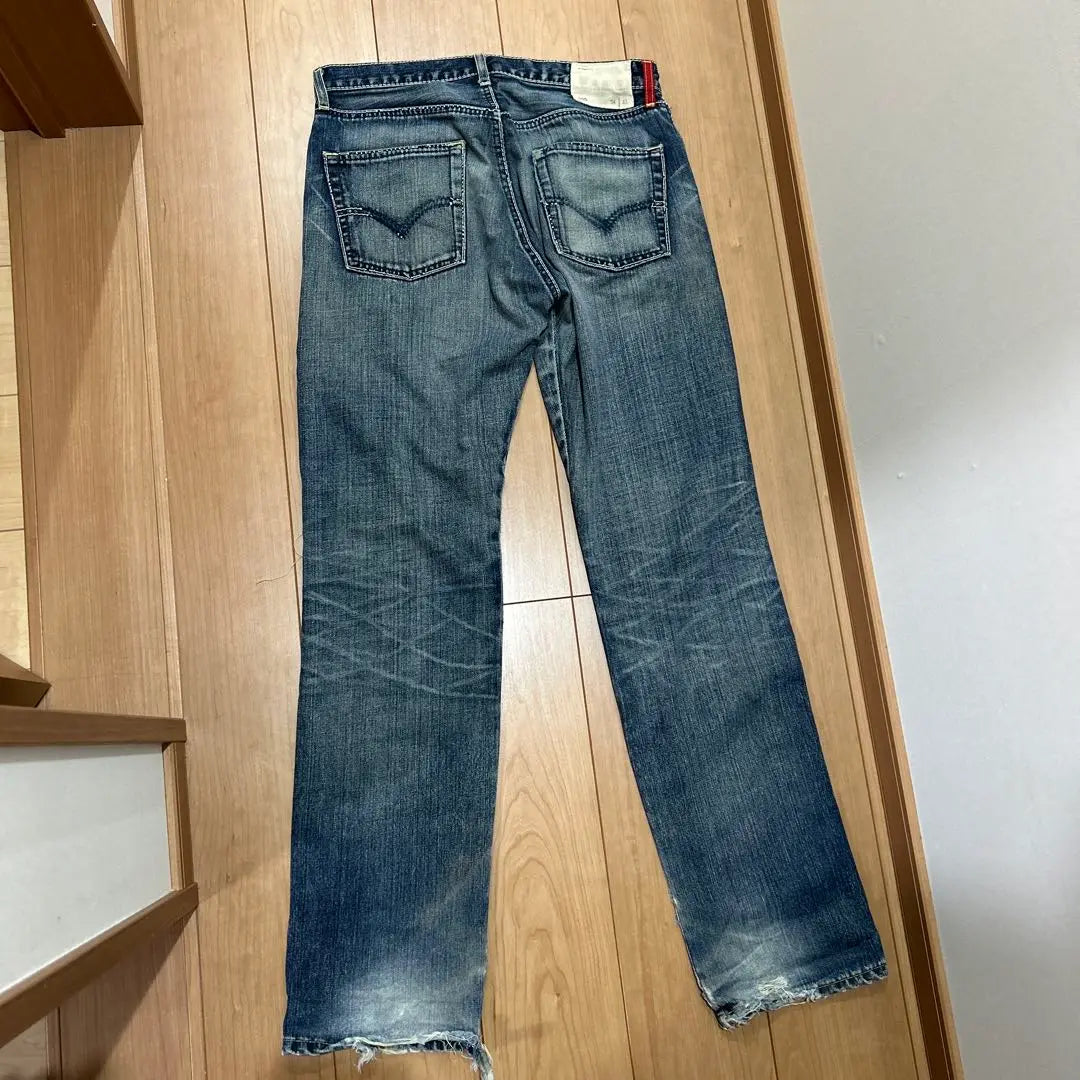 Levi's 505 w34 l33 red belt loop denim