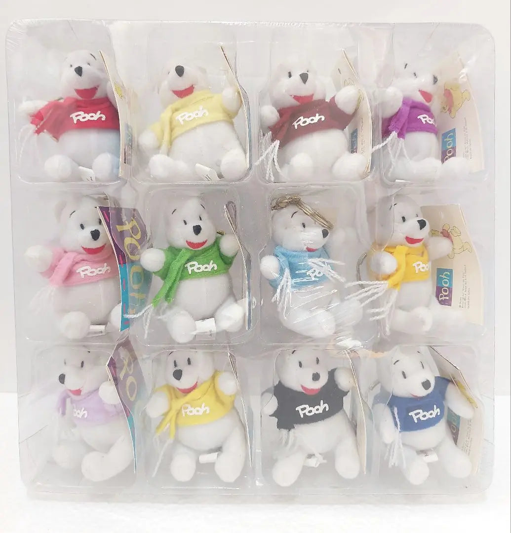 Disney Winnie the Pooh Pooh Keychain White Scarf Set of 12