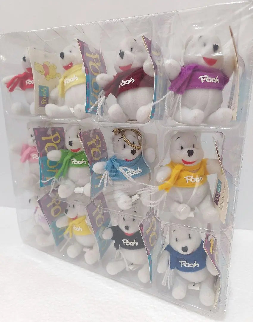 Disney Winnie the Pooh Pooh Keychain White Scarf Set of 12