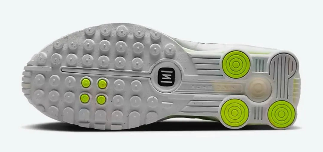 Nike Shox 29cm Plata/Verde Lima