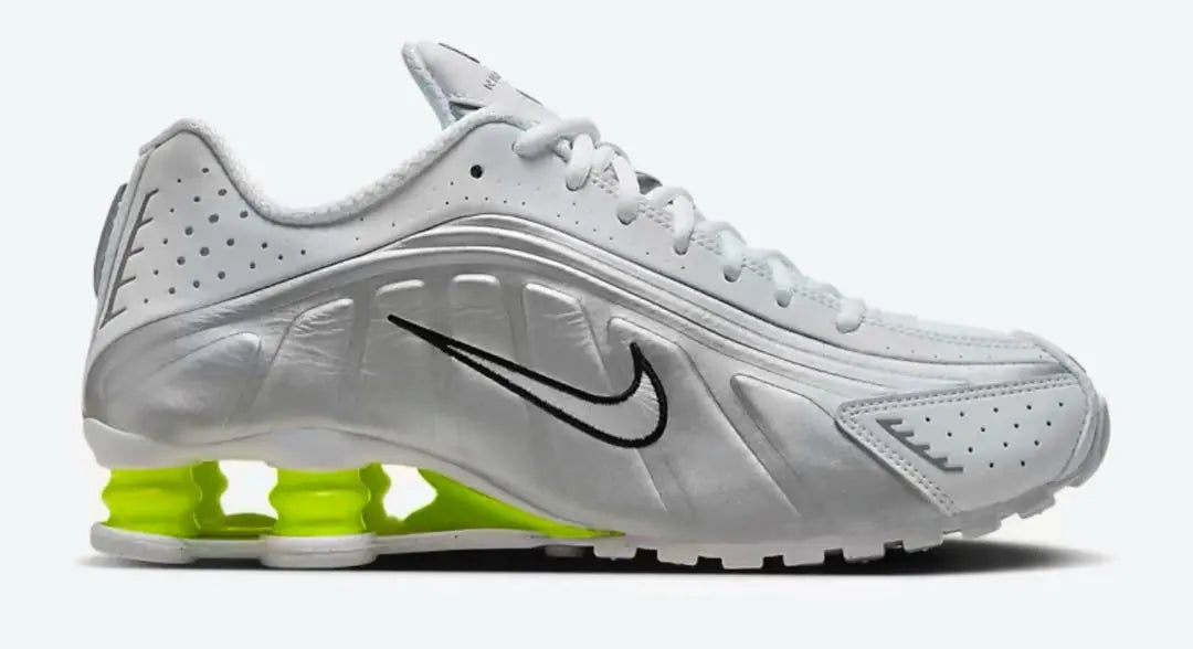 Nike Shox 29cm Plata/Verde Lima