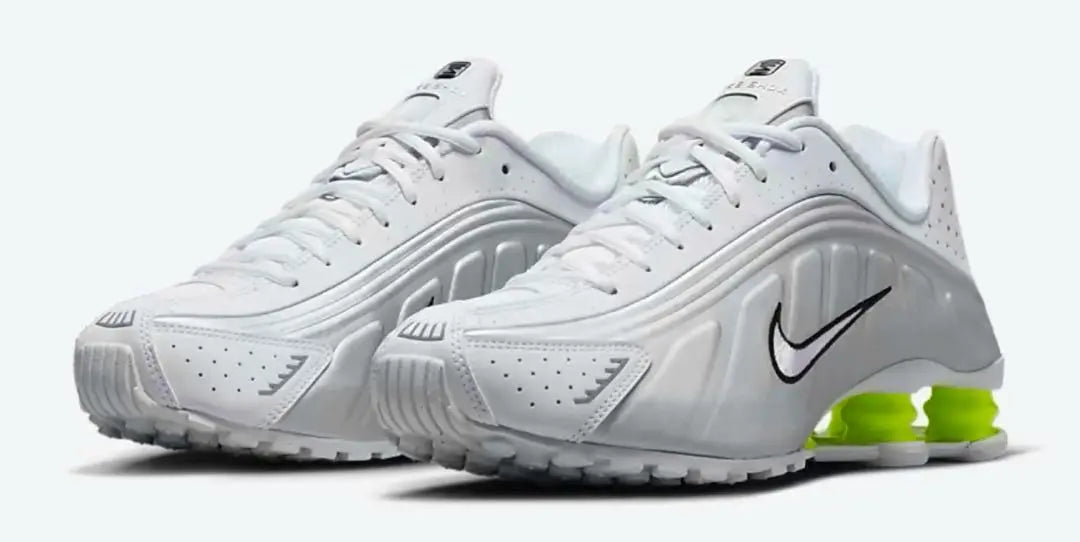 Nike Shox 29cm Plata/Verde Lima