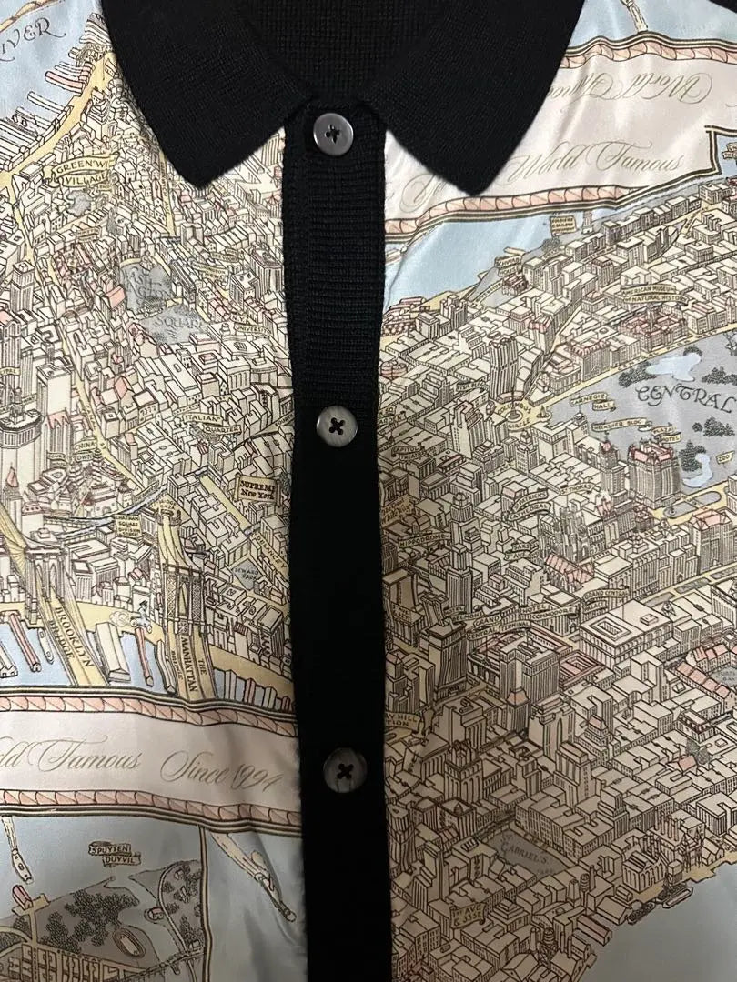 Supreme Silk Map Cardigan "Black" L size