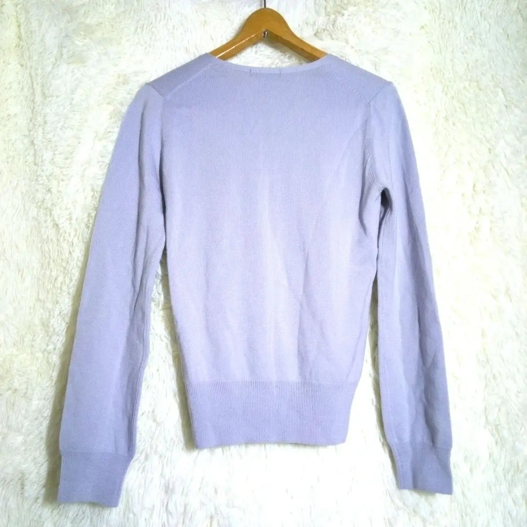 INE'D [9] Women's V-neck knit sweater long sleeves gray old clothes