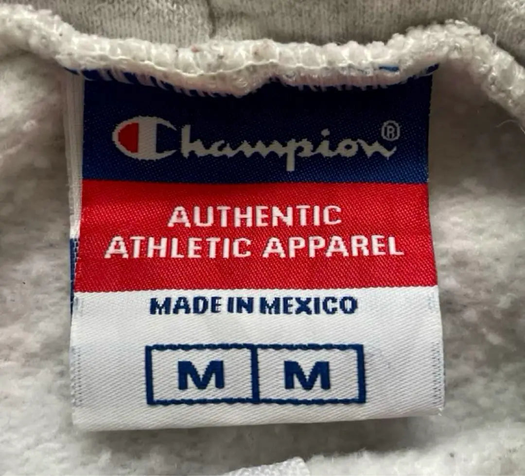 ★90s Mexico Champion Zip-Up Hoodie, Marbled White