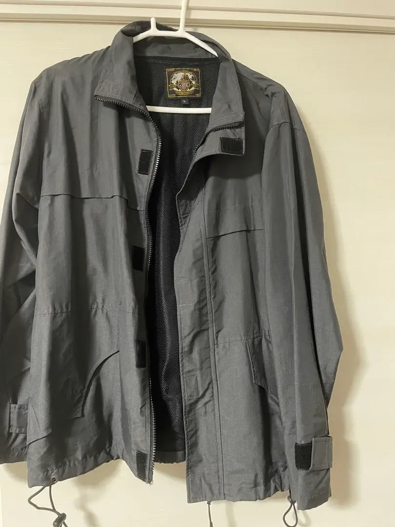 Spring Autumn Grey Nylon Stand Jacket