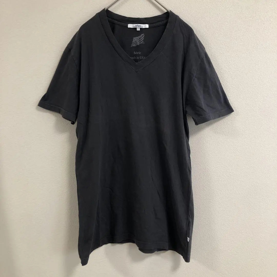 Journal Standard Relations Short Sleeve V Neck T -shirt Dark Gray Cotton 100 | ジャーナルスタンダード レリューム 半袖VネックTシャツ ダークグレー 綿100