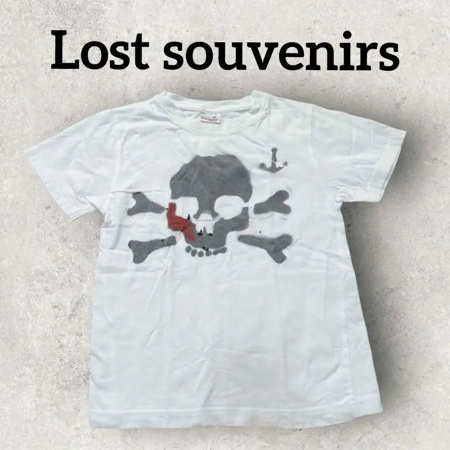 Lost souvenirs Kids Short Sleeve T-Shirt Skull Skull (34) White