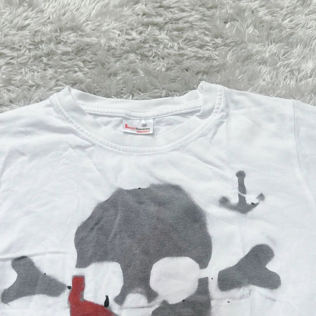 Lost souvenirs Kids Short Sleeve T-Shirt Skull Skull (34) White