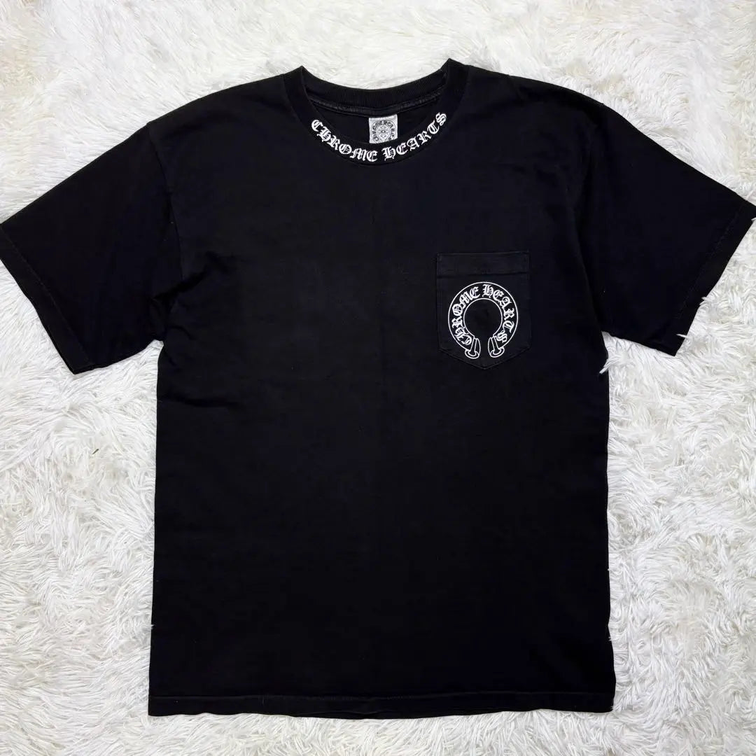 [Extremely Rare] Chrome Hearts Double Floral Cloth T-shirt Neck Logo L Appraised