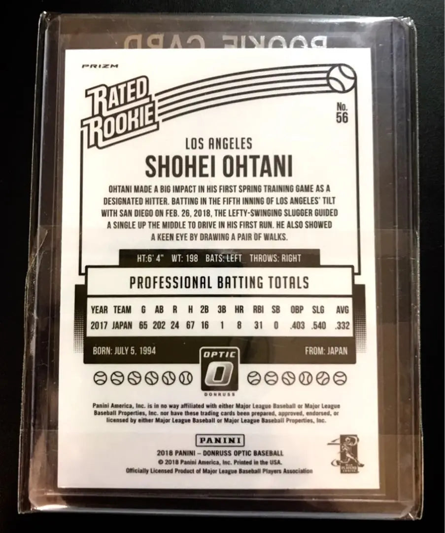 [C98] MLB Card Shohei Ohtani RC silver