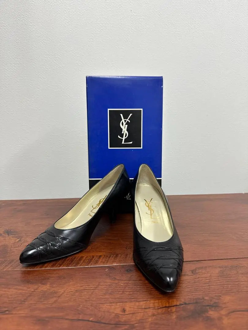 [YSL] Zapatos de tacón Evessan Laurent para mujer 35 1/2 Talla Negro | 【YSL】イヴサンローラン パンプス レディース 靴35 1/2サイズ ブラック