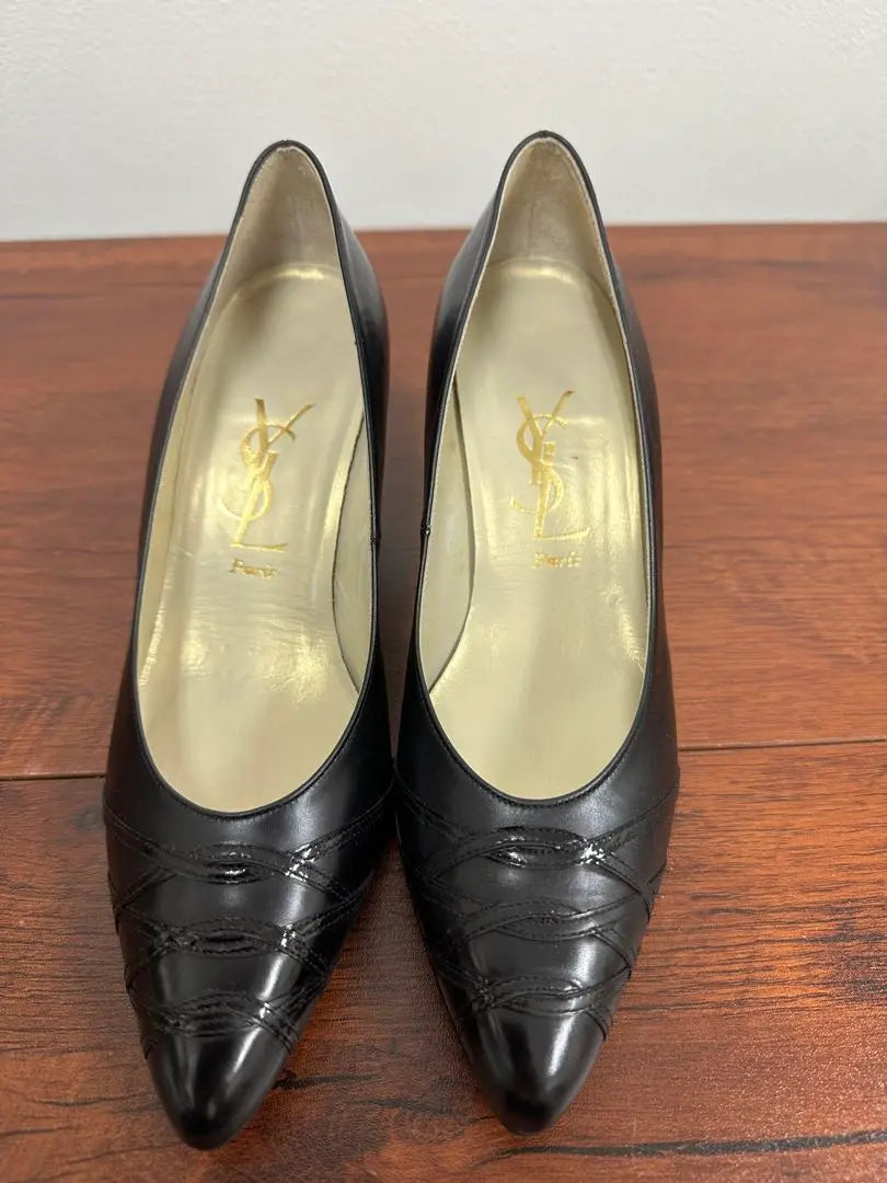 [YSL] Zapatos de tacón Evessan Laurent para mujer 35 1/2 Talla Negro | 【YSL】イヴサンローラン パンプス レディース 靴35 1/2サイズ ブラック