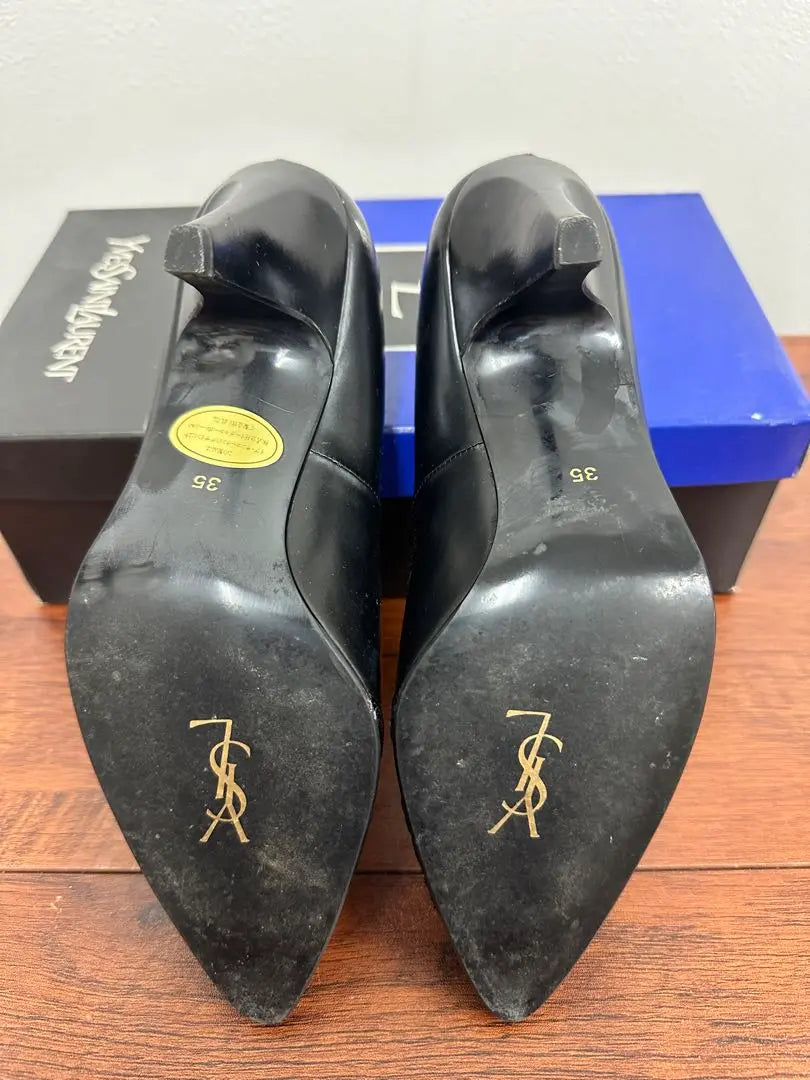 [YSL] Zapatos de tacón Evessan Laurent para mujer 35 1/2 Talla Negro | 【YSL】イヴサンローラン パンプス レディース 靴35 1/2サイズ ブラック