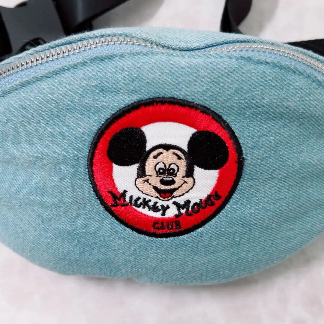 Bolsa para el cuerpo de Mickey Mouse de Disney, de mezclilla, de Disney Store, edición limitada