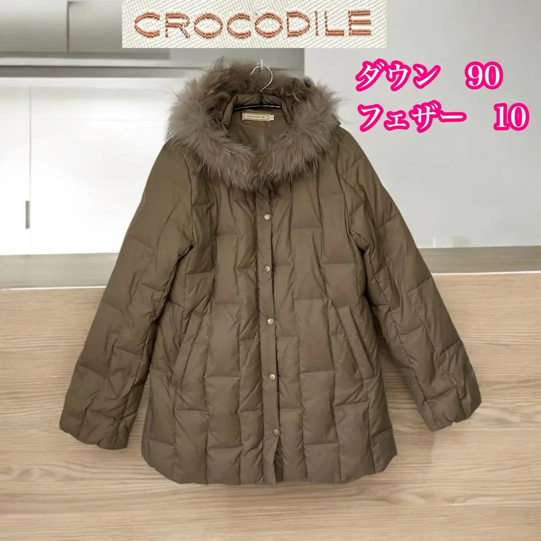 Chaqueta De Plumas De Cocodrilo Con Furfood M | COCODRILO クロコダイル ダウンジャケット ファー フード付き M