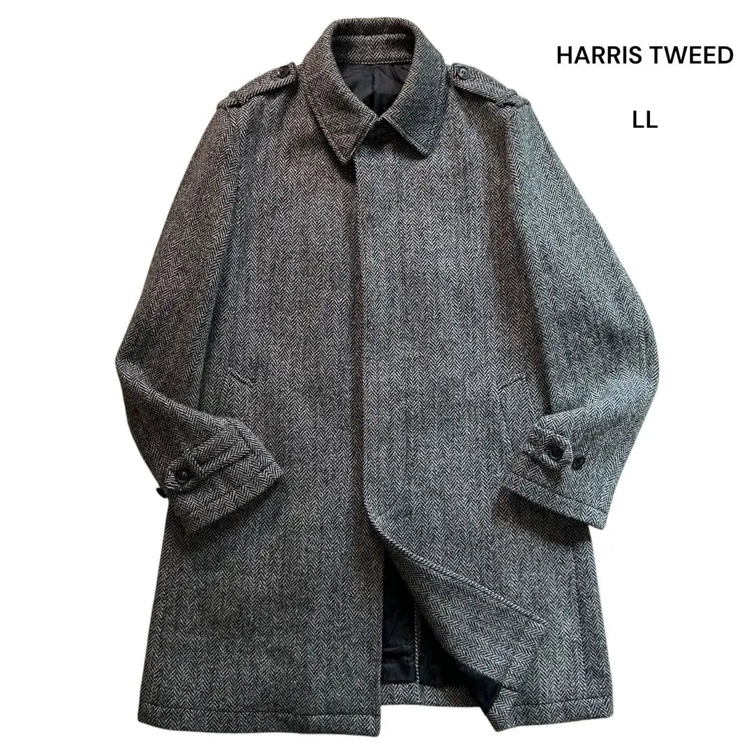 Harris Tweed Herringbone Stainless Court Gray Hyoki Epoleet