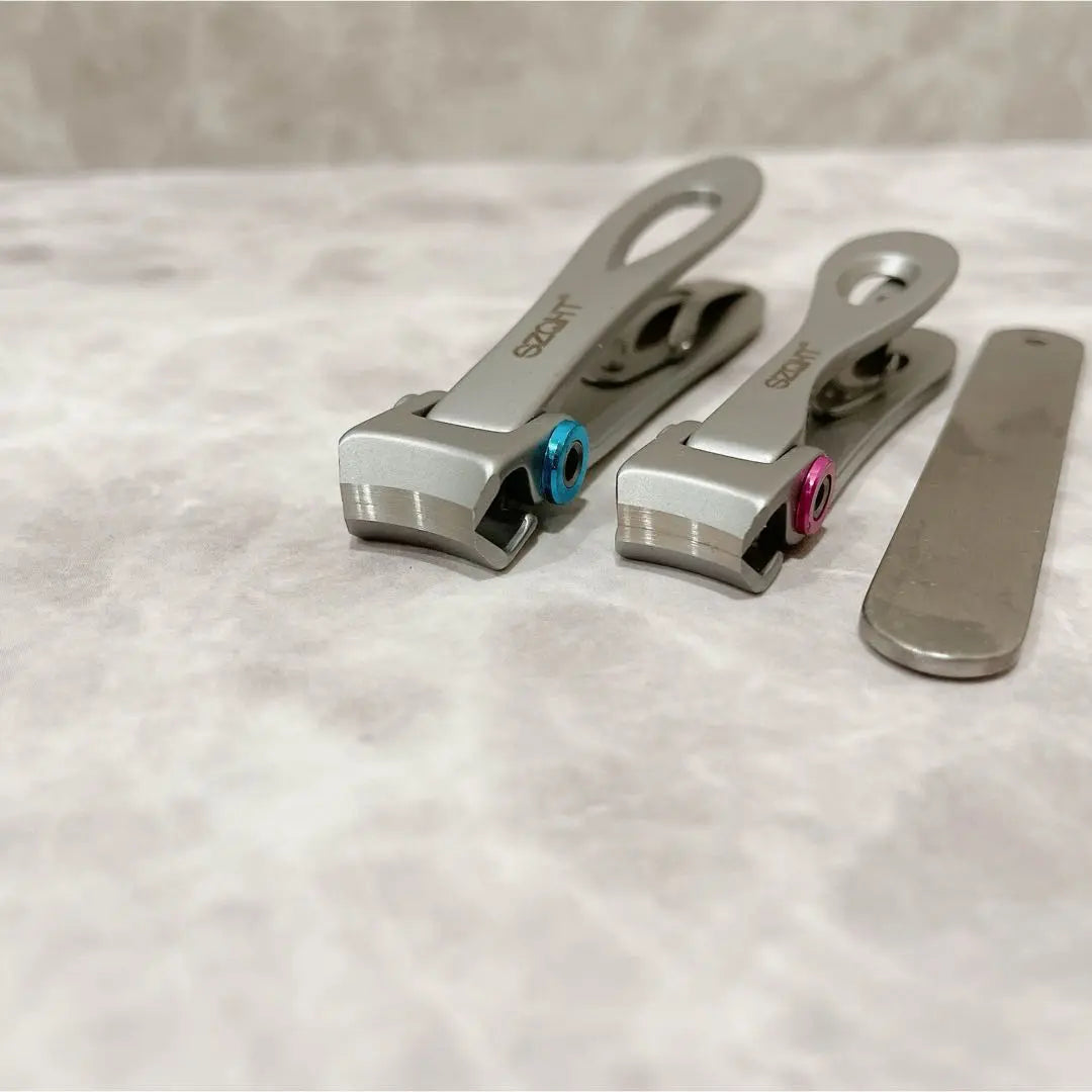 ♪2-piece set + file Nail clippers, maximum 15mm blade opening, excellent sharpness, for hands and toes