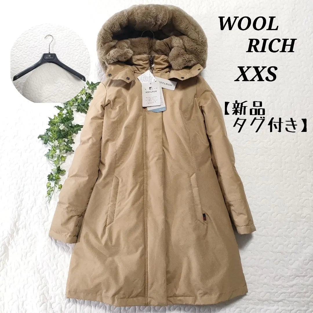 Nuevo ✨ Abrigo de plumón Woolrich Bow Bridge 3WAY Piel de conejo beige | 新品✨ウールリッチ ボウブリッジ 3wayダウンコート ベージュ ラビットファー