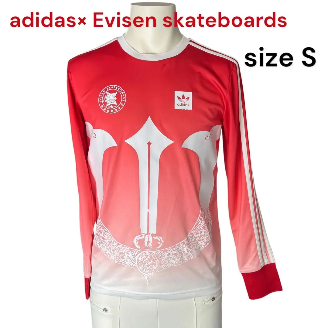 Beautiful condition Adidas x Evicens Skatebose jersey long-sleeved T-shirt cut and sew