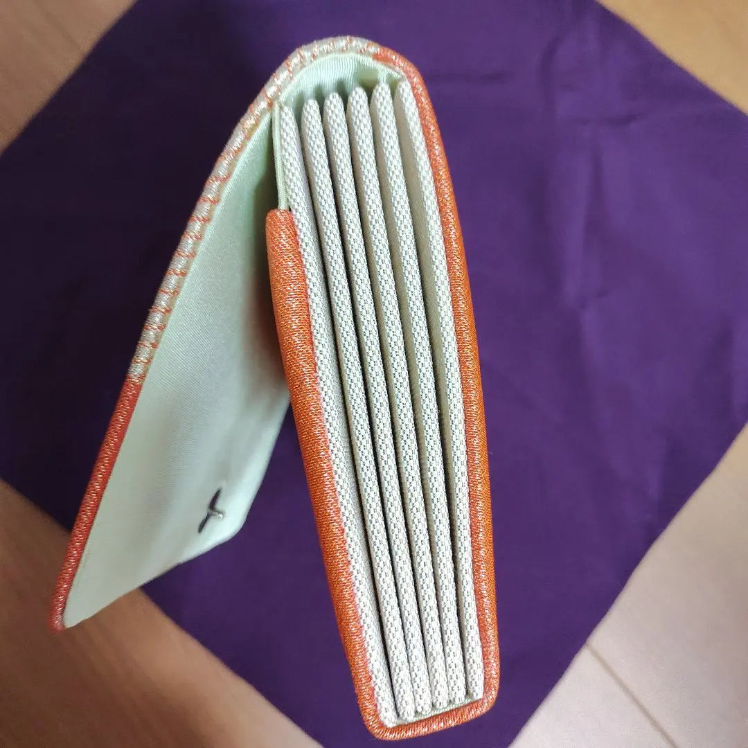 Japanese-style bag, chrysanthemum pattern, orange