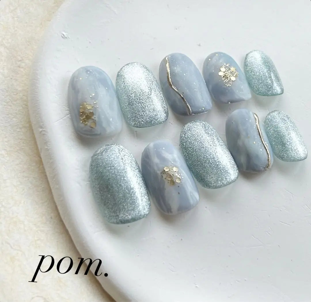 [021] Nail chip magnet nail nuance nail