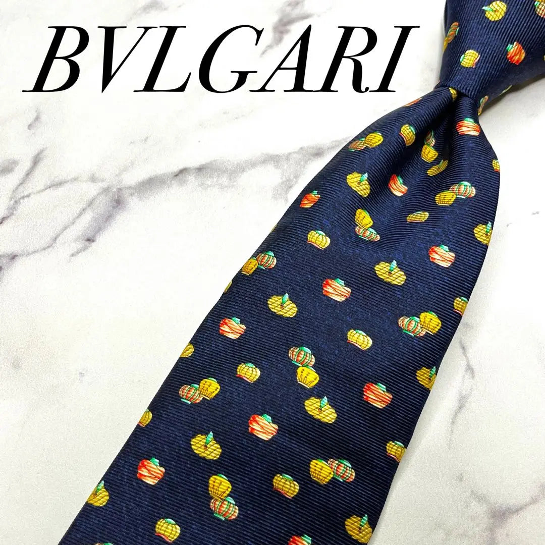 2597 [Extremely beautiful] Bvlgari tie all-over pattern turban settepiege