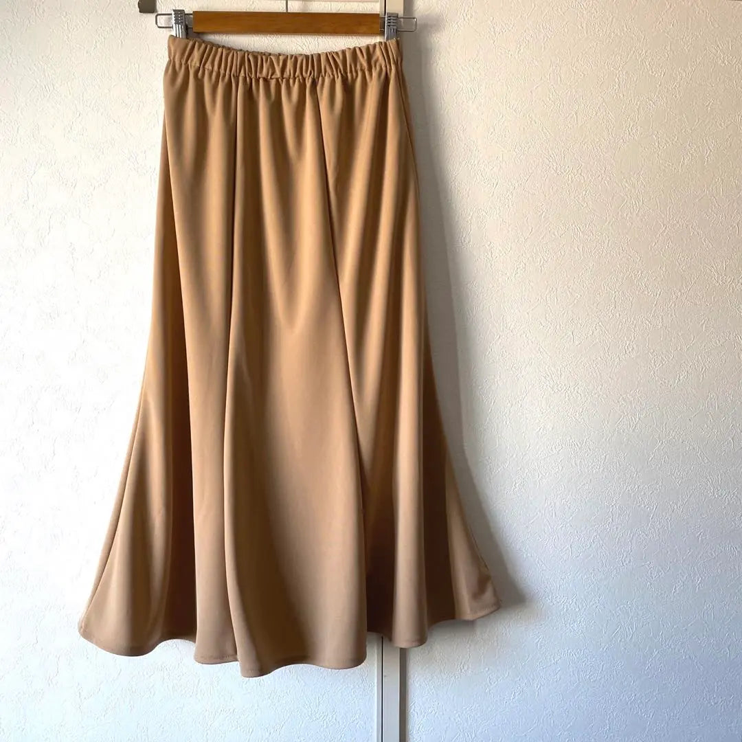 Handmade mermaid skirt, flared skirt, long skirt, beige