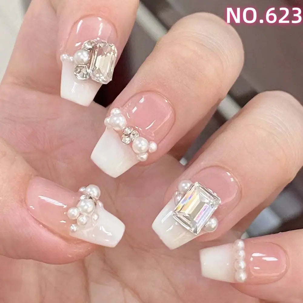 Descuento por tiempo limitado 623 Temperament Nail Tip Mirror Group Date Uñas postizas Día de la madre Yume5o9