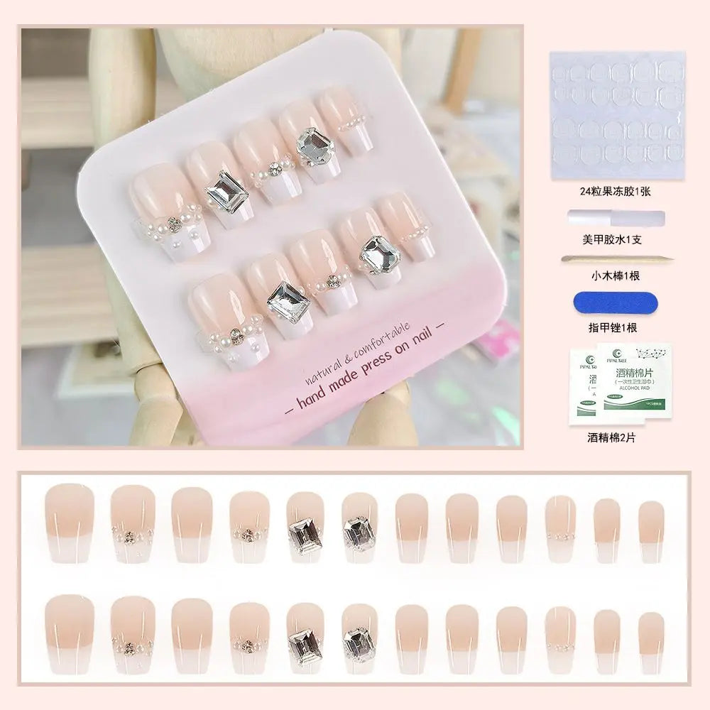 Descuento por tiempo limitado 623 Temperament Nail Tip Mirror Group Date Uñas postizas Día de la madre Yume5o9