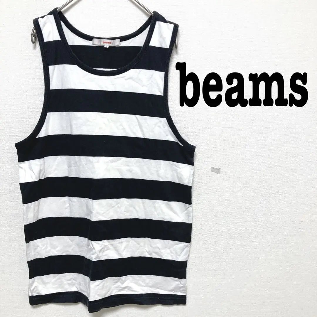 beams beams non-sleeve tank top border L size